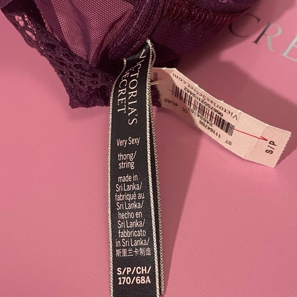 Victoria’s Secret Deep Purple/Maroon With Leopard Print And Sequin Embellishment - Picture 5 of 6